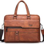 Jeep Business Style Briefcase Leather Laptop Bag.