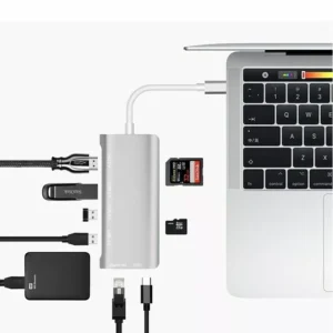 Vention USB C 8 in1-USB C to HDMI,USB 3.0,RJ 45,TF,SD,USB C 87W